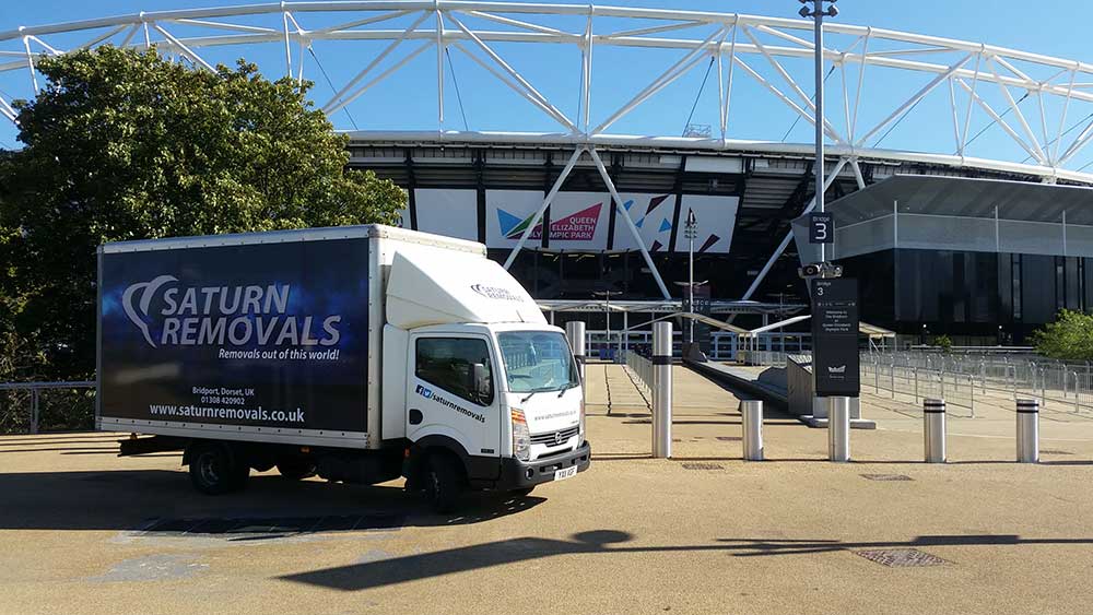 Saturn Removals making a delivery to Wembley Stadium in London